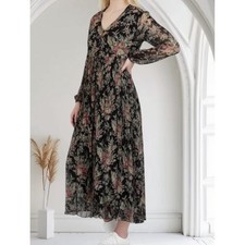 Vintage 90s Starina Boho Grunge Cottagecore Maxi Dress Size Medium