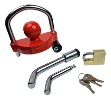 Heavy-Duty Anti-Theft Universal Trailer Hitch Lock Set, Adjustable 5/8" to 1"...