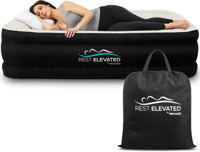 Restelevated Luxury Pillow Top Queen Size Air Mattress with Built in Pump | 20''