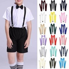 Suspenders Y Back Adjustable Elastic Y-Shaped Hooks Pants Braces