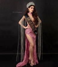 Pink full rhinestone pageant dress