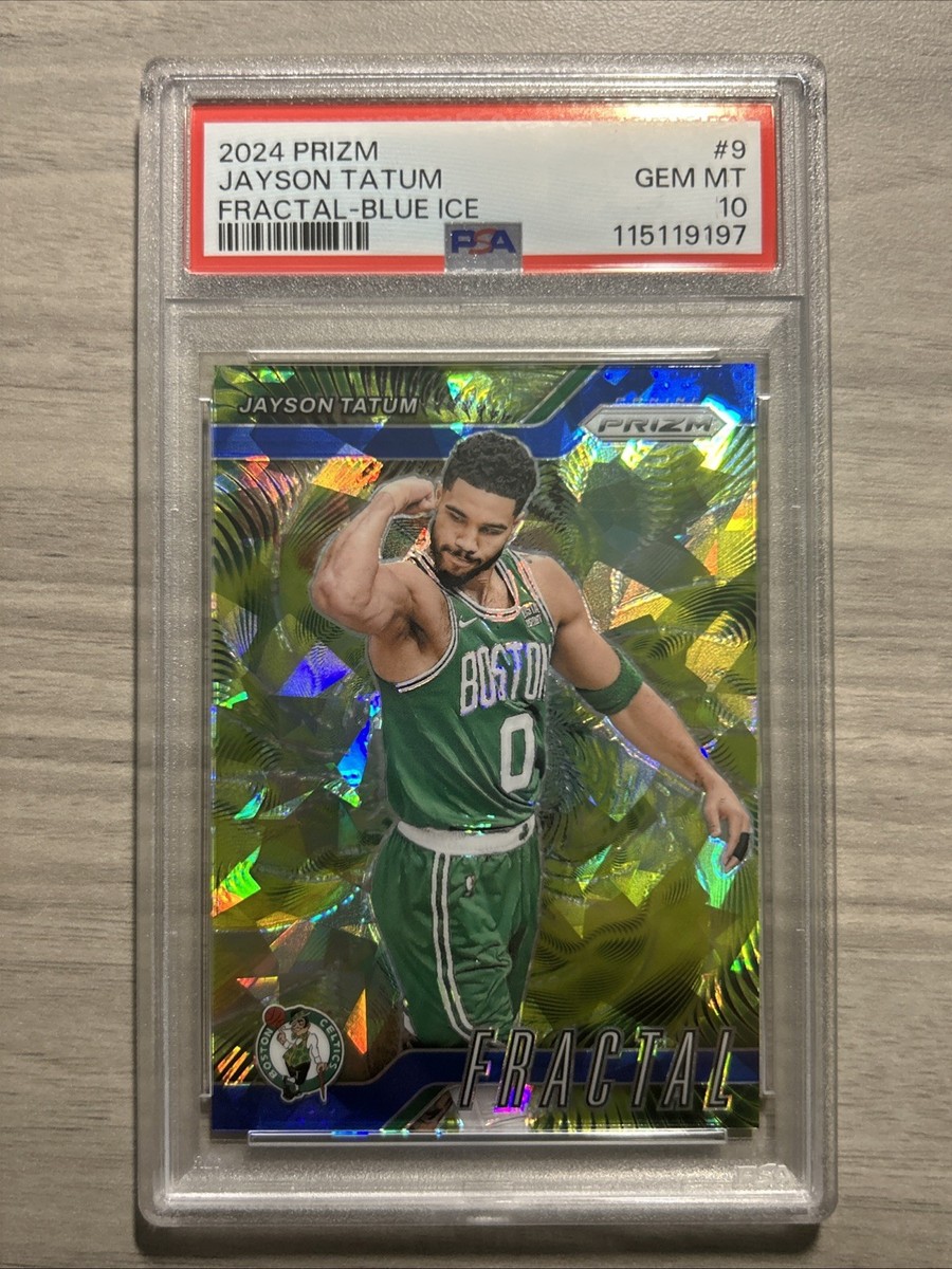 2024-25 Panini Prizm - Fractal Jayson Tatum #9 Blue Ice