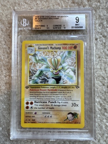 Giovanni's Machamp (1st Edition) graded BGS 9 for sale on eBay