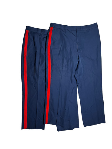 Two (2) DSCP x BREMEN BOWDON Blue/Red MILITARY TROUSERS Uniform Pants Men 44/XL