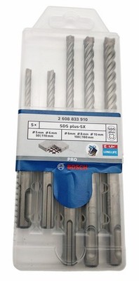 Bosch blau Longlife Hammerbohrer EXPERT SDS plus-5X Set Beton Stein 5,2x6,8,10mm