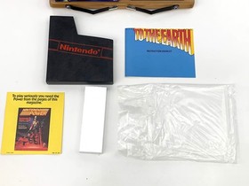 1989 Nintendo NES Game - To The Earth w/ Box Sleeve Manual Insert Foam Bag