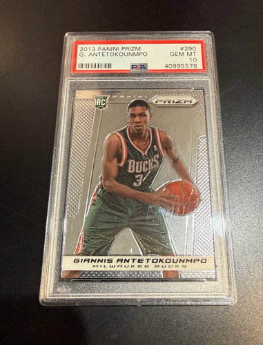 Giannis Antetokounmpo 2013 Panini Prizm #290 Rookie RC PSA 10! - Miami Heat NBA