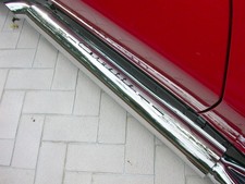 Exhaust Shields 2 Corvette Script 4 Tube Side Stainless Steel