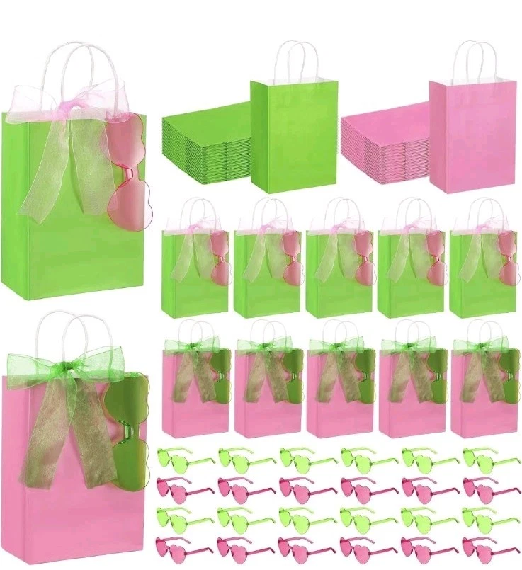 48 Pcs 24 Sets Pink and Green Birthday Party Decorations Witch Party Favor Gift  - Image 2 of 4