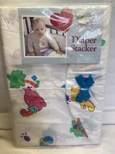 New Vintage Red Calliope Diaper Stacker Dinosaur Dino Family Made In USA 80  s