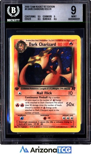 Dark Charizard (1st Edition) graded BGS 9 for sale on eBay