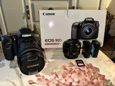 Canon EOS 90D Digital SlR Camera - 18-135mm - 50mm - 2 batteries - 128GB SD card