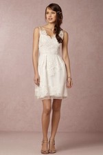 BHLDN Anthropologie Yoana Baraschi Celestina Ivory Bridal Bride Dress Sz 4 $320