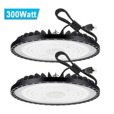 2 Pcs UFO LED High Bay Light 300W Industrial Commercial Factory Led Shop Light