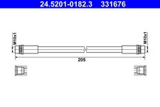 Bremsschlauch ATE 24.5201-0182.3 für RENAULT TWINGO 3 TCe 110 BCM9 BCM2 LPG BCMD