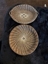 Vintage Pine Needle Small Basketsx2 , Hand Made