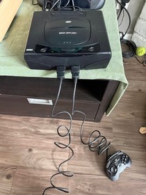 SEGA Saturn Console Black w/ Power & AV Cords, NTSC-U/C MK-80000 - READ DESCRIP