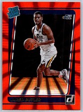 Jared Butler 2021-22 Donruss Orange Holo Laser RC Rookie Auto #249 Utah Jazz