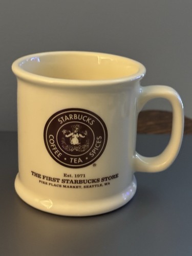 The First Starbucks Store Pike Place Market Keramik Kaffeebecher Old Mermaid Logo