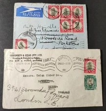 UNION OF SOUTH AFRICA 1930-40's MAIL TO ENGLAND (JF)