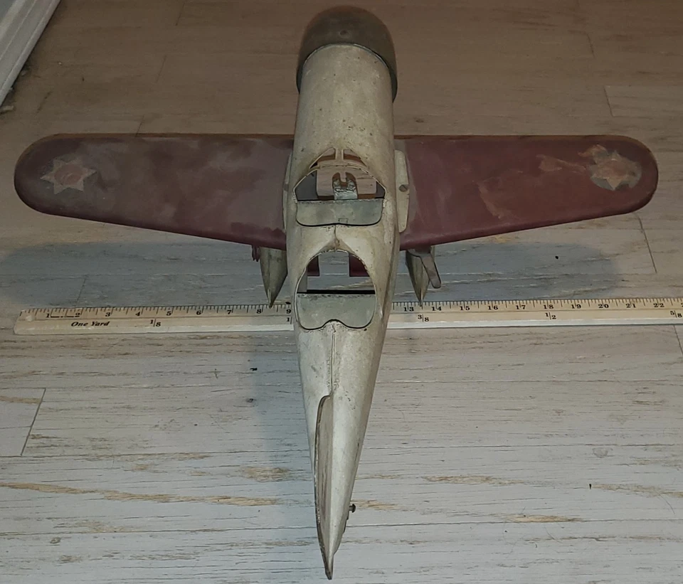 1930s STEELCRAFT Pressed Steel Lockheed-Sirius TOY Delivery Plane - Image 4 of 4