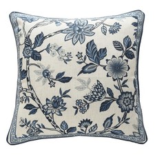 Chinoiserie Throw Pillow Covers,Classic Chinoiserie Blue and White with Flora...