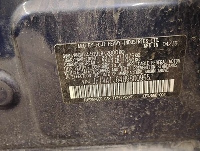 Wheel SUBARU WRX 15 16 17 18 19 20 21