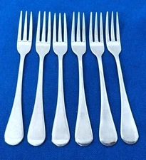 Dansk SILHOUETTE  Stainless- Set of 6 Small Cocktail/Seafood Forks 5"