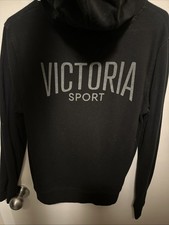 Black Victoria Sport Zip Up Sweatshirt Medium