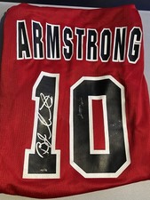 Vintage Bj Armstrong #10 Chicago Bulls Champion Jersey Signed 36 Small Made USA