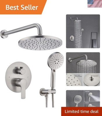High Pressure Bathroom Shower System with Concealed Installation & Accessories