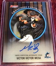 Victor Victor Mesa 2019 Bowman’s Best AUTO Franchise Favorites BLUE #d / 150