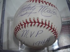 Marty Marion Autographed ML Selig Ball W/Inscription Certed JSA Cardinals Browns