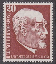 BRD FRG #Mi278 MNH 1957 1st Anniv Dr Leo Baeck [777 YT152 SG1197]