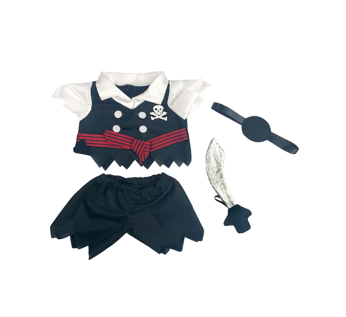 Pirate Outfit for 14-18'' Build-a-Bear & Plush Toys - Adventure-Ready Pirate Cos