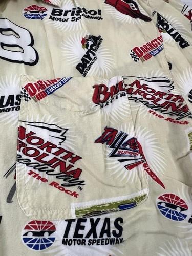 Chase Authentics Dale Earnhardt Button Shirt NASCAR Mens Size L - Picture 9 of 12