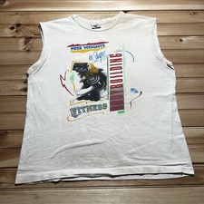 Vintage 80s 90s Free Weights Bodybuilding Fitness Workout Shirt Size XL