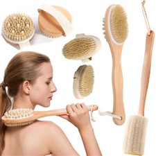 1x Dry Brushing Body Brush Physical Scrubber Shower Massage Bristle Bath Brush