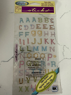 Sticko Vellum Adorable Upper Alphabets Cathy B Designs Photo Safe SPVC 18  59 PC