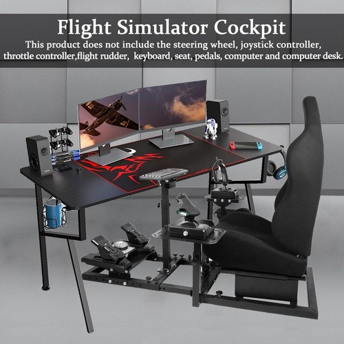 Supllueer Flight Racing Simulation Cockpit mit Sitz passend für Logitech G29 X52 - Picture 25 of 25