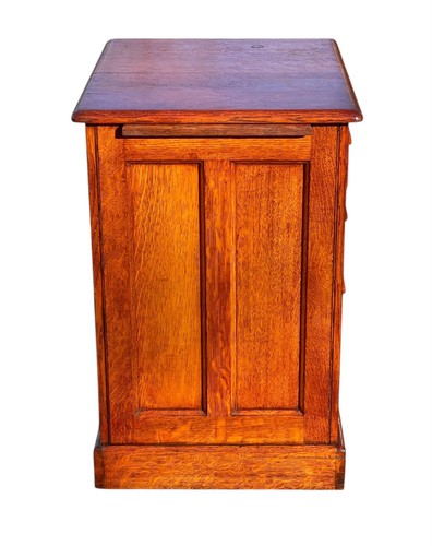 Antique Victorian Oak Four Drawer Wood File Cabinet - Picture 13 of 17
