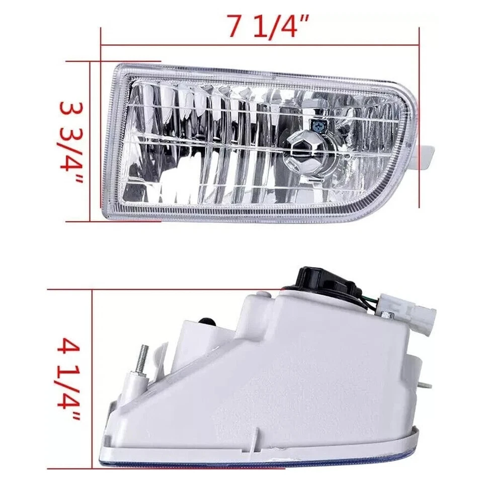 For 1993-1997 Toyota Corolla Fog Light Lamp W/H3 30W Halogen Bulb Left+Right Set Foto 2 de 4