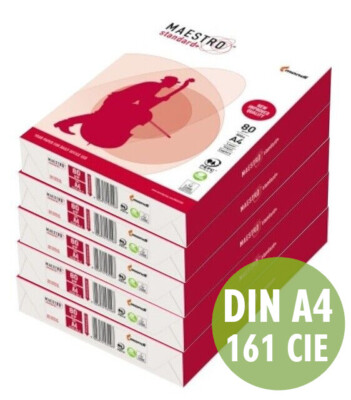 Kopierpapier 2500 Bl. Druckerpapier A4 Copy Papier Laser 80g Maestro standard +