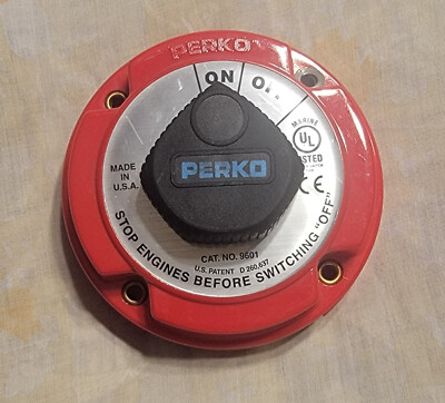 Perko Main Battery Switch 9601 Dp/9601DP On/Off ISO 8846 Marine Boat 6/12/24/32V