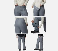 New Columbia Women’s XL Snow Pants Modern Mountain 2.0 Skiing Gray 32”