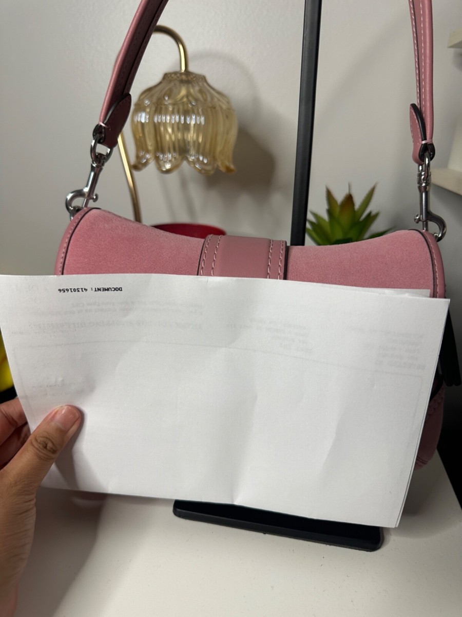 バッグ Coach Pink SoHo Suede Women's Bag NWT Coach True Pink Suede Soho Flap Bag | eBay