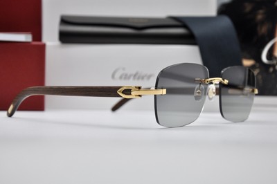 cartier c décor rimless buffalo horn frames