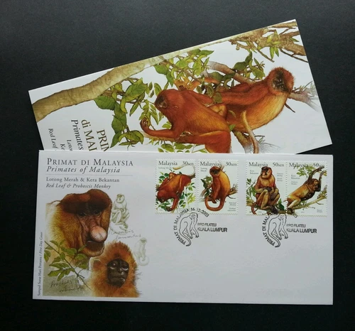 *FREE SHIP Malaysia Primates 2003 Year Of The Monkey Lunar Chinese Zodiac (FDC)
