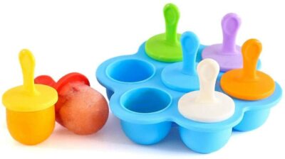 Eiswürfelform, Formen Silikon, Baby Silikon 7-Loch Nahrungsergänzungsmittel Box, 2 Stück