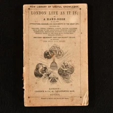 c1850 London Life As It Is Very scarce Hand Book